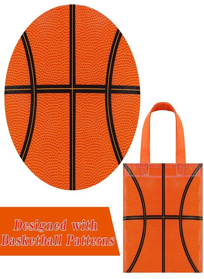 Mimind 24-Piece Basketball Non-Woven Party Favor Bags with Handles - 7.8 x 7.8 Inch, Perfect for Sports Theme Party, Baby Shower, Birthday - Image 3